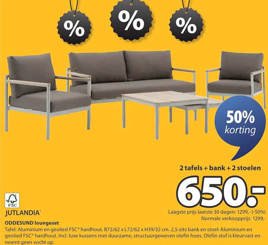 ODDESUND loungeset