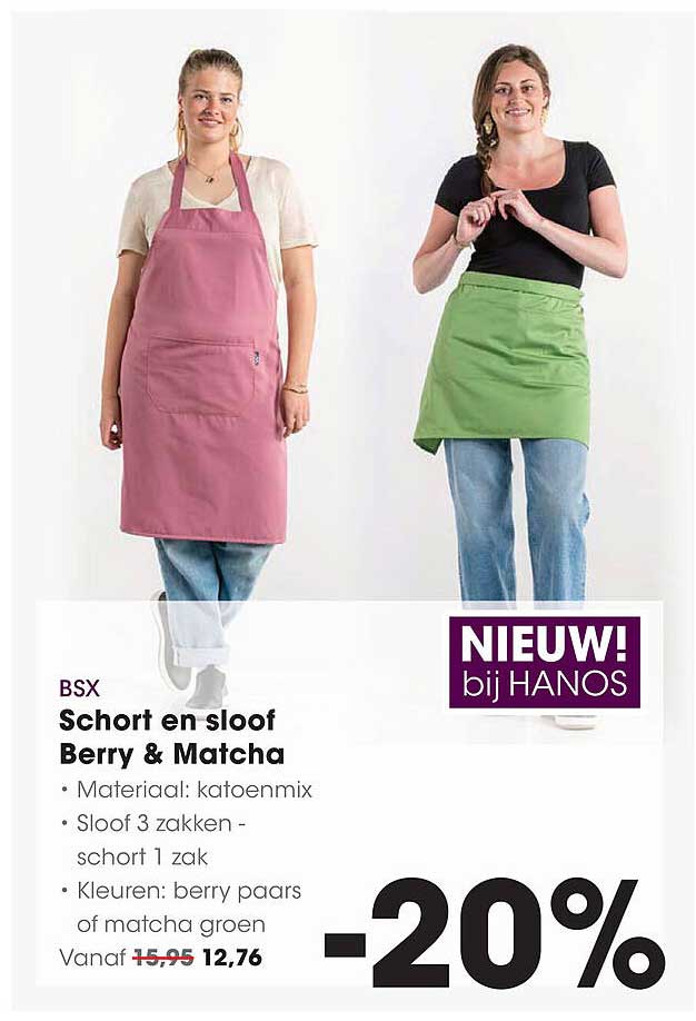 Schort en sloop Berry & Matcha