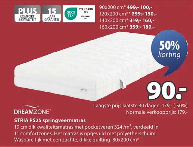 STRIA PS25 springveermatras