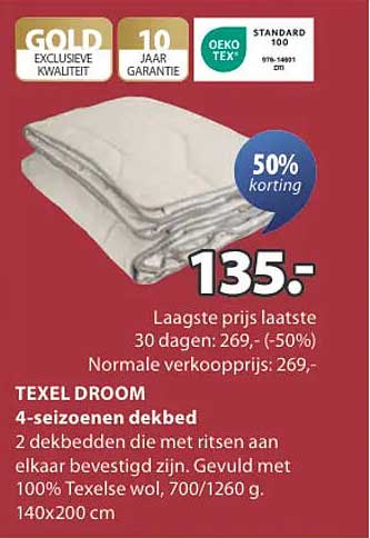 TEXEL DROOM 4-seizoenen dekbed