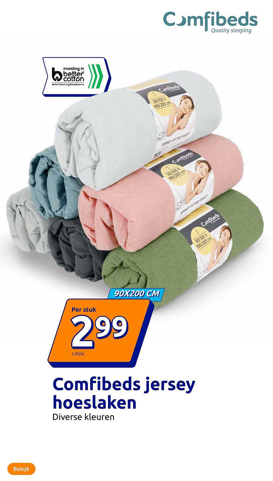 Comfibeds jersey hoeslaken