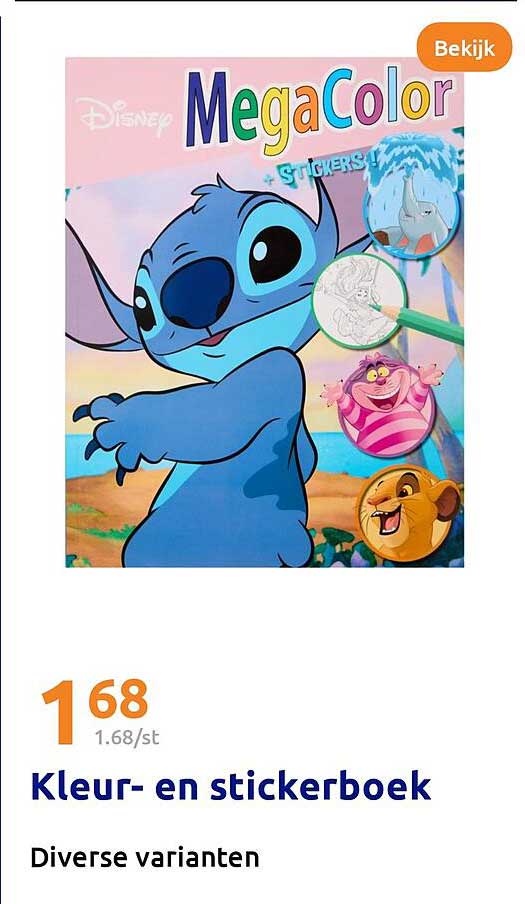 Kleur- en stickerboek