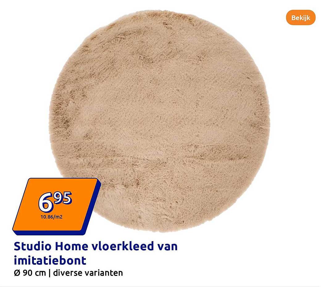 Studio Home vloerkleed van imitatiebont