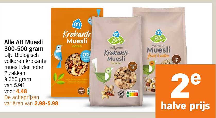 Alle AH Muesli 300-500 gram