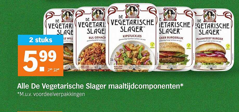 Alle De Vegetarische Slager maaltijdcomponenten*
