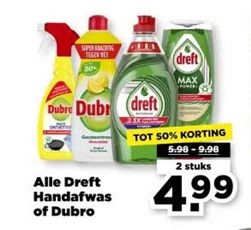 Alle Dreft Handafwas of Dubro