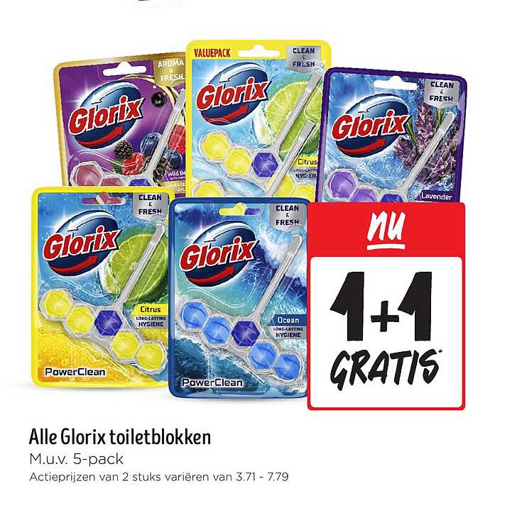 Alle Glorix toiletblokken