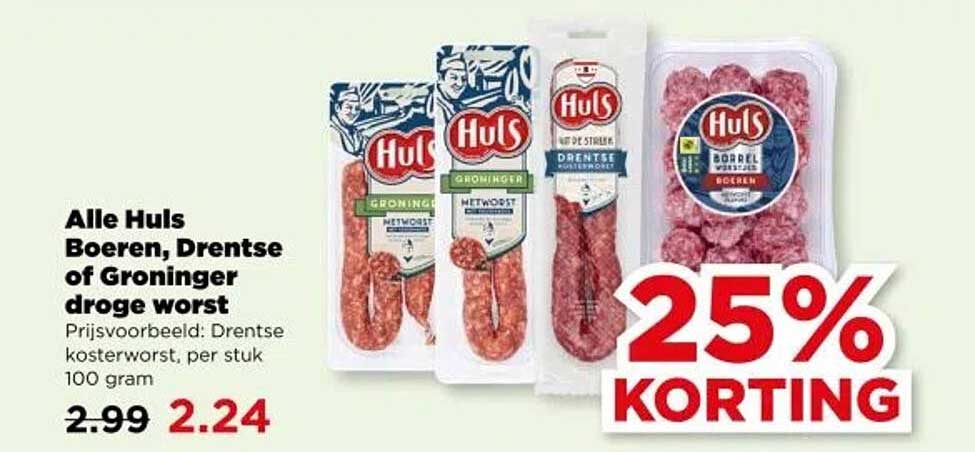 Alle Huls Boeren, Drentse of Groningse droge worst
