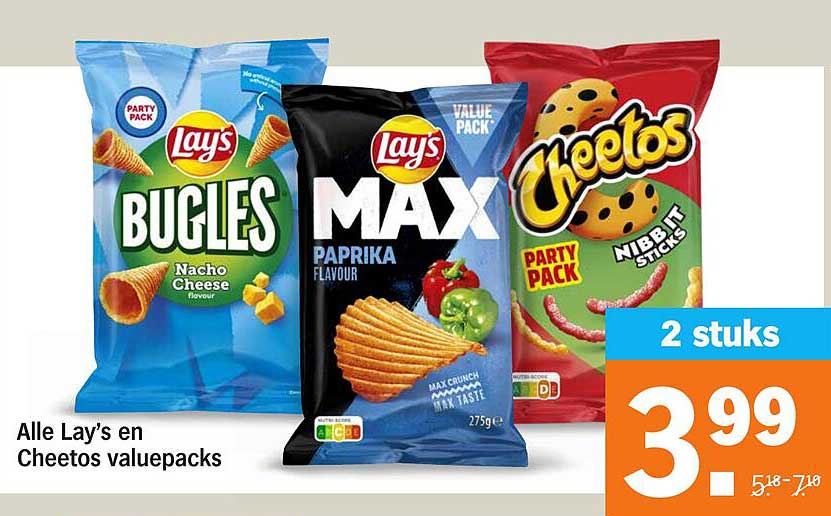 Alle Lay’s en Cheetos valuepacks