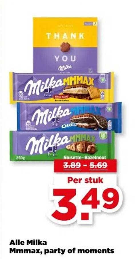 Alle Milka Mmmmax, party of moments