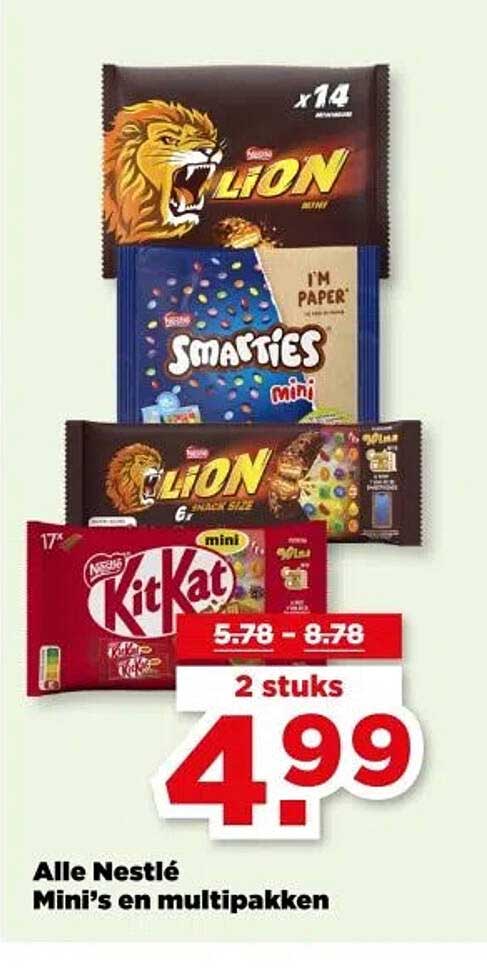 Alle Nestlé Mini's en multipakken