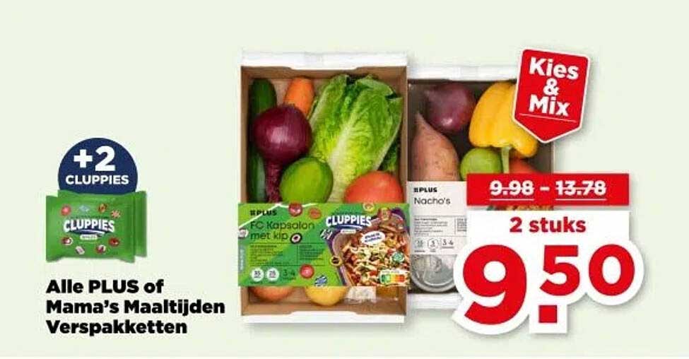 Alle PLUS of Mama's Maaltijden Verspaketten