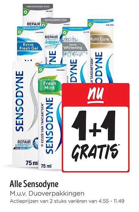 Alle Sensodyne M.u.v. Duoverpakkingen