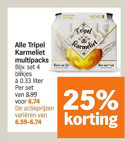 Alle Tripel Karmeliet multipacks