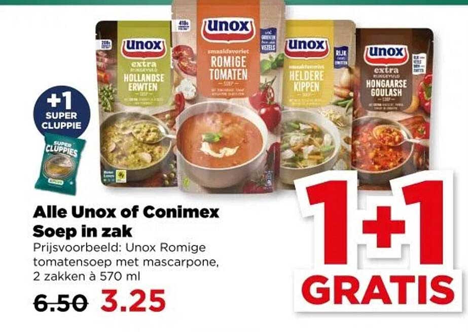 Alle Unox of Conimex Soep in zak