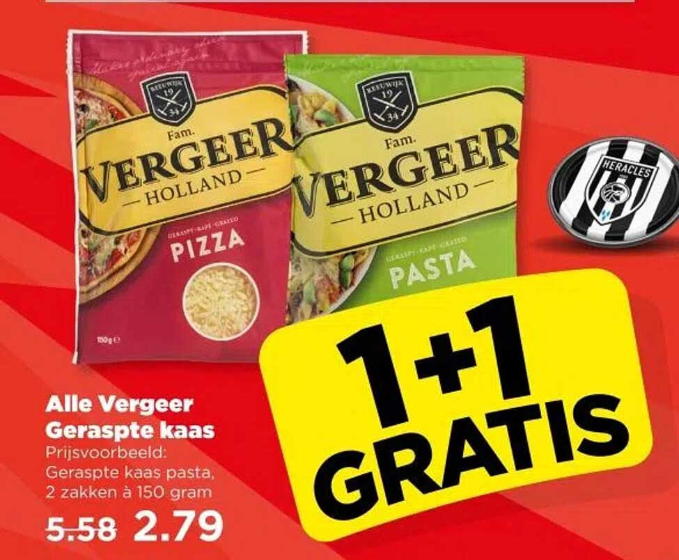 Alle Vergeer Geraspte kaas