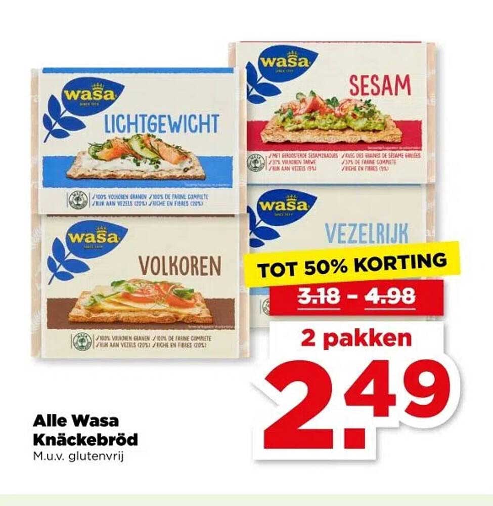 Alle Wasa Knäckebröd