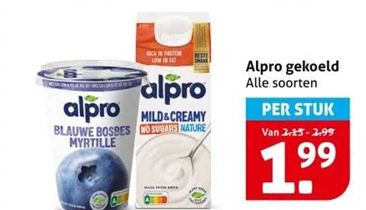 Alpro gekoeld Alle soorten
