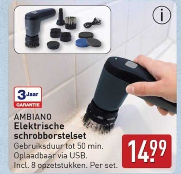 AMBIANO Elektrische schrobborstelset
