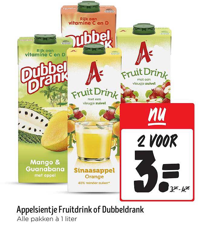 Appelsientje Fruitdrink of Dubbeldrank