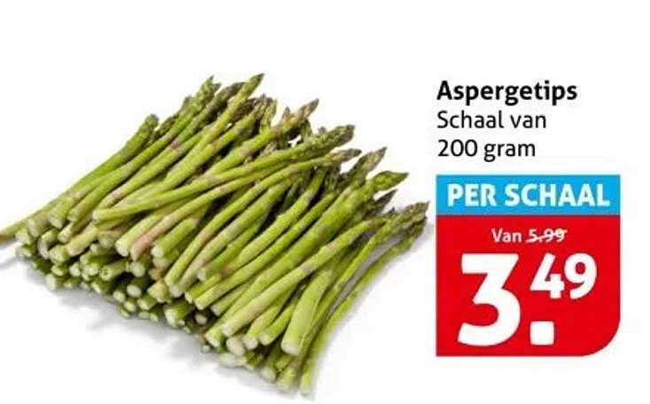 Aspergetips Schaal van 200 gram