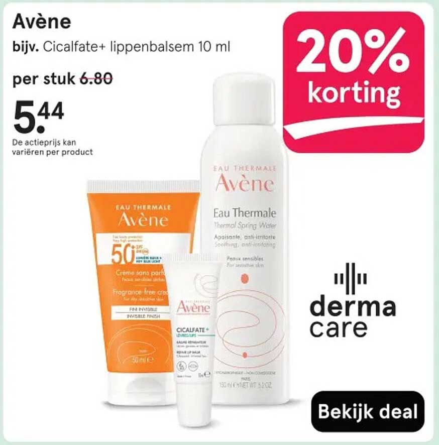 Avene bijv. Cicalfate+ lippenbalsem 10 ml per stuk 6.80
