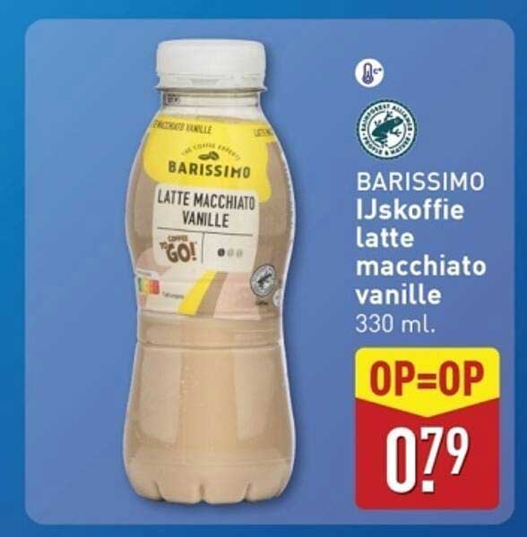 BARISSIMO IJskoffie latte macchiato vanille 330 ml.