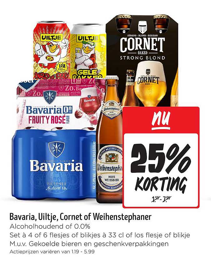 Bavaria, Uiltje, Cornet of Weihenstephaner Alcoholhoudend of 0.0%
