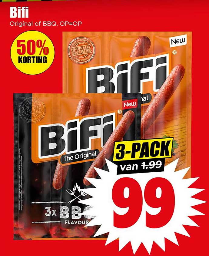 Bifi 3-PACK van 1.99