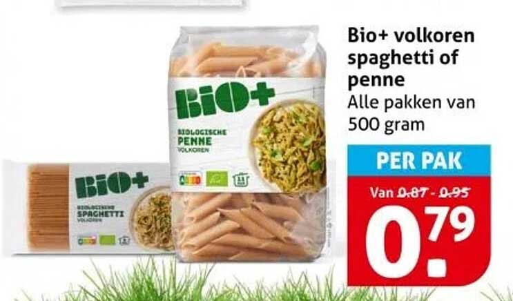 Bio+ volkoren spaghetti of penne