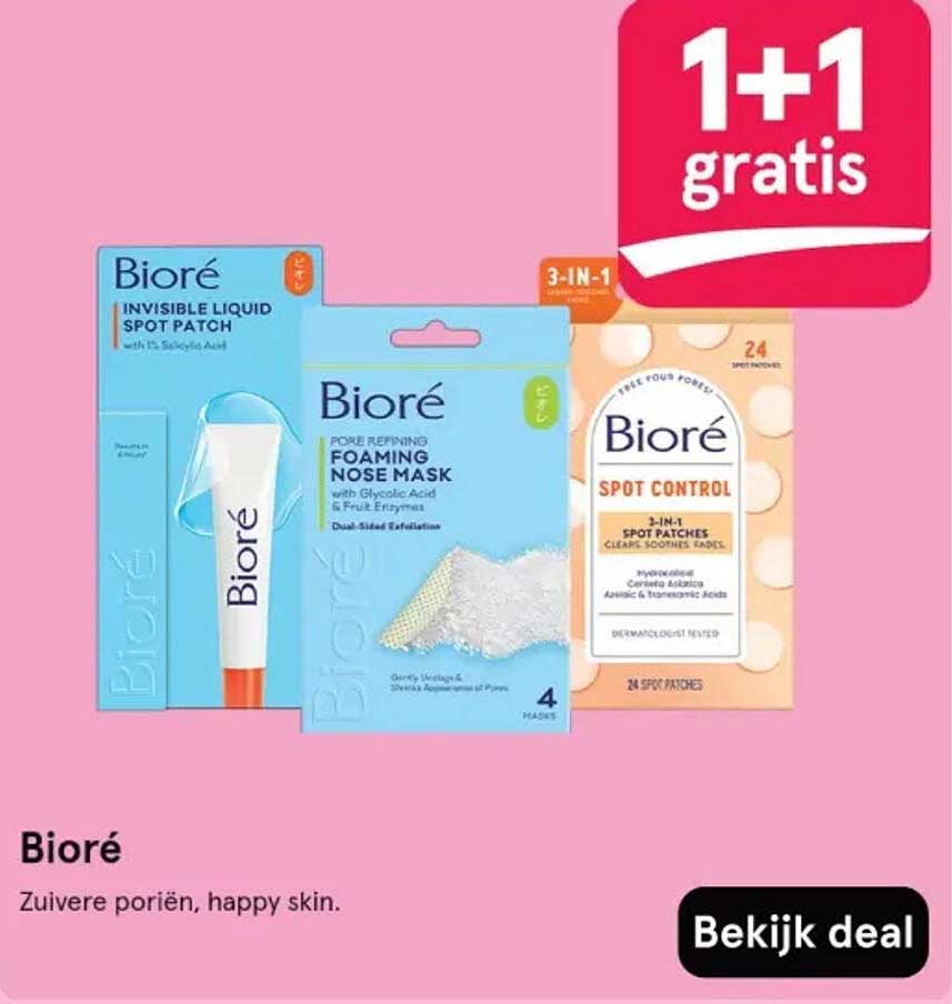 Bioré 1+1 gratis