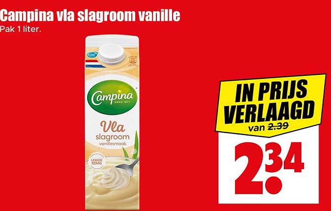 Campina vla slagroom vanille