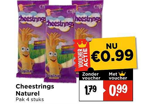 Cheestrings Naturel Pak 4 stuks