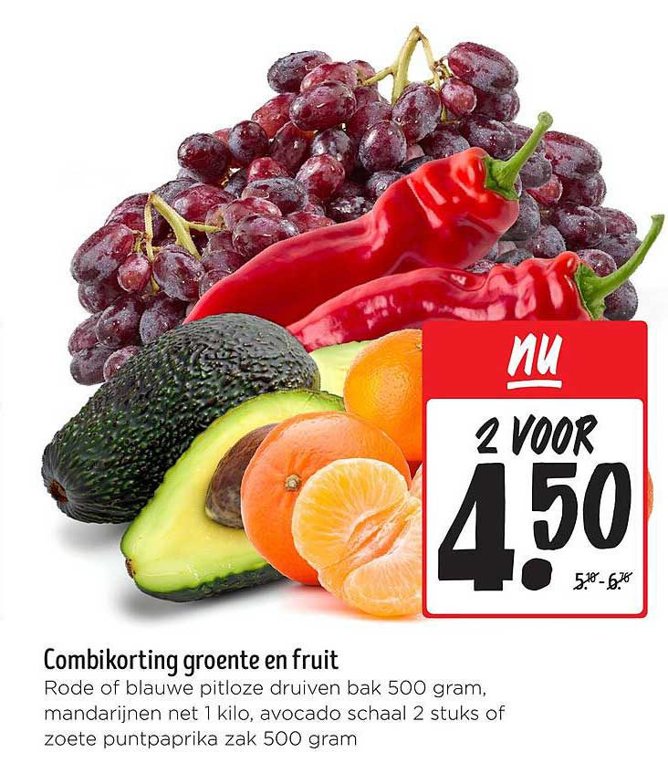 Combikorting groente en fruit