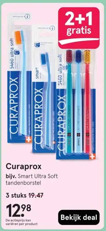 Curaprox bijv. Smart Ultra Soft tandenborstel