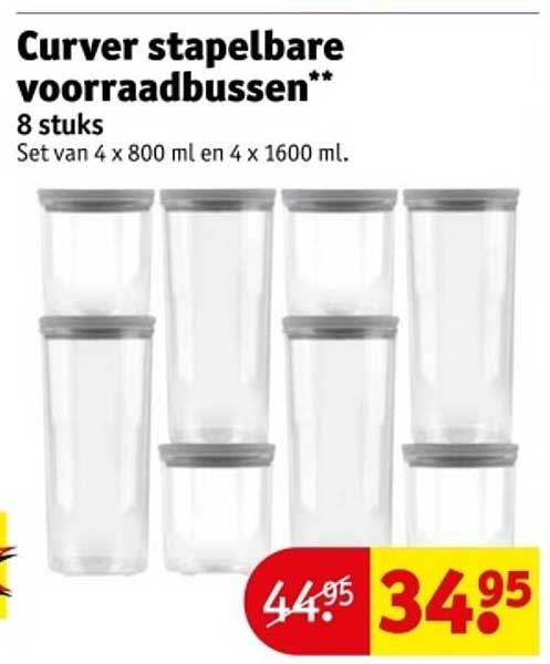 Curver stapelbare voorraadbussen** 8 stuks