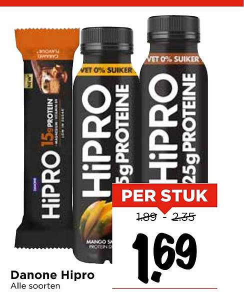 Danone Hipro Alle soorten