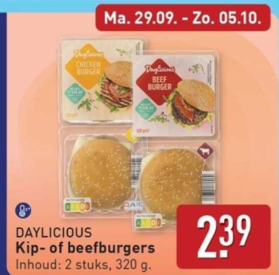 DAYLICIOUS Kip- of beefburgers