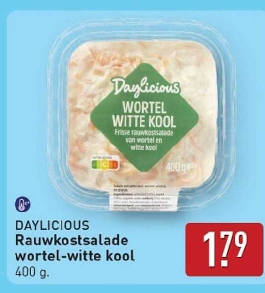 DAYLICIOUS Rauwkostsalade wortel-witte kool 400 g