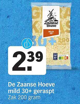De Zaanse Hoeve mild 30+ geraspt