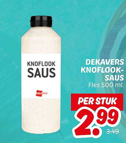 DEKAVERS KNOFLOOK-SAUS FLES 500 ML.