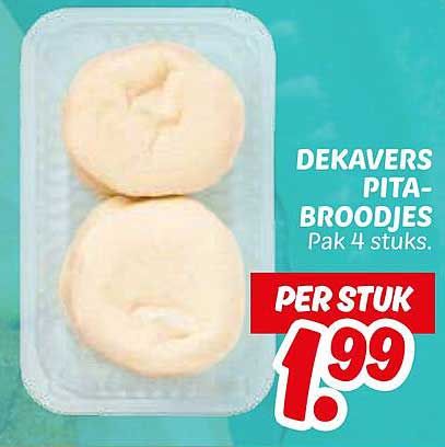 DEKAVERS PITA-BROODJES Pak 4 stuks.