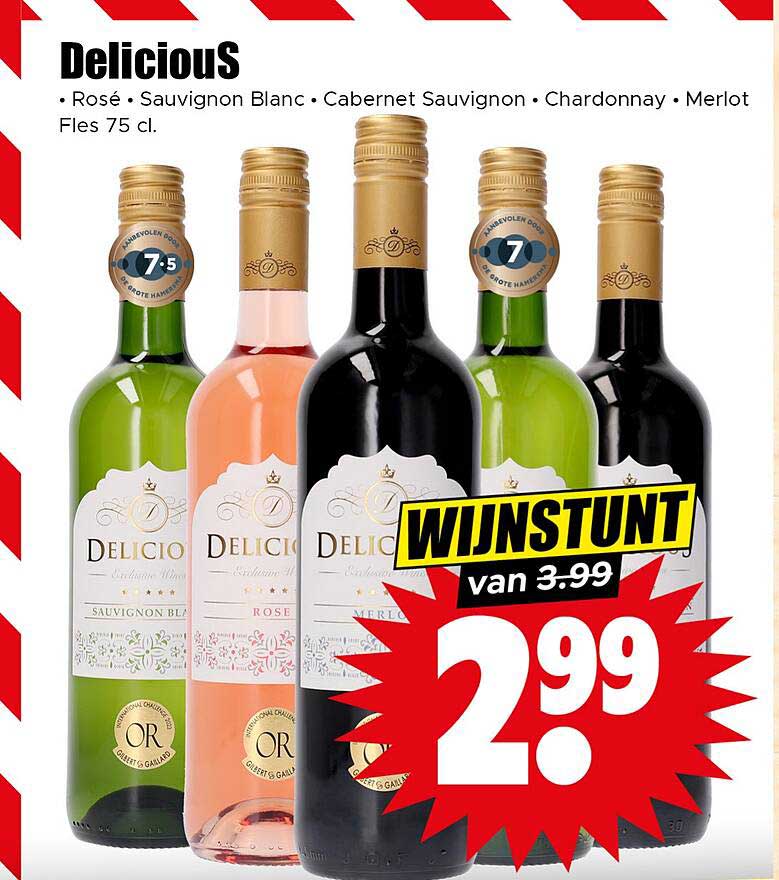 Delicious Wijnstunt van 3.99 voor 2.99