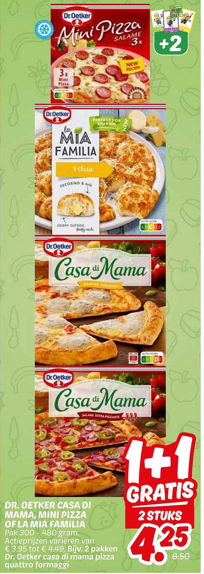 DR. OETKER CASA DI MAMA, MINI PIZZA OF LA MIA FAMILIA