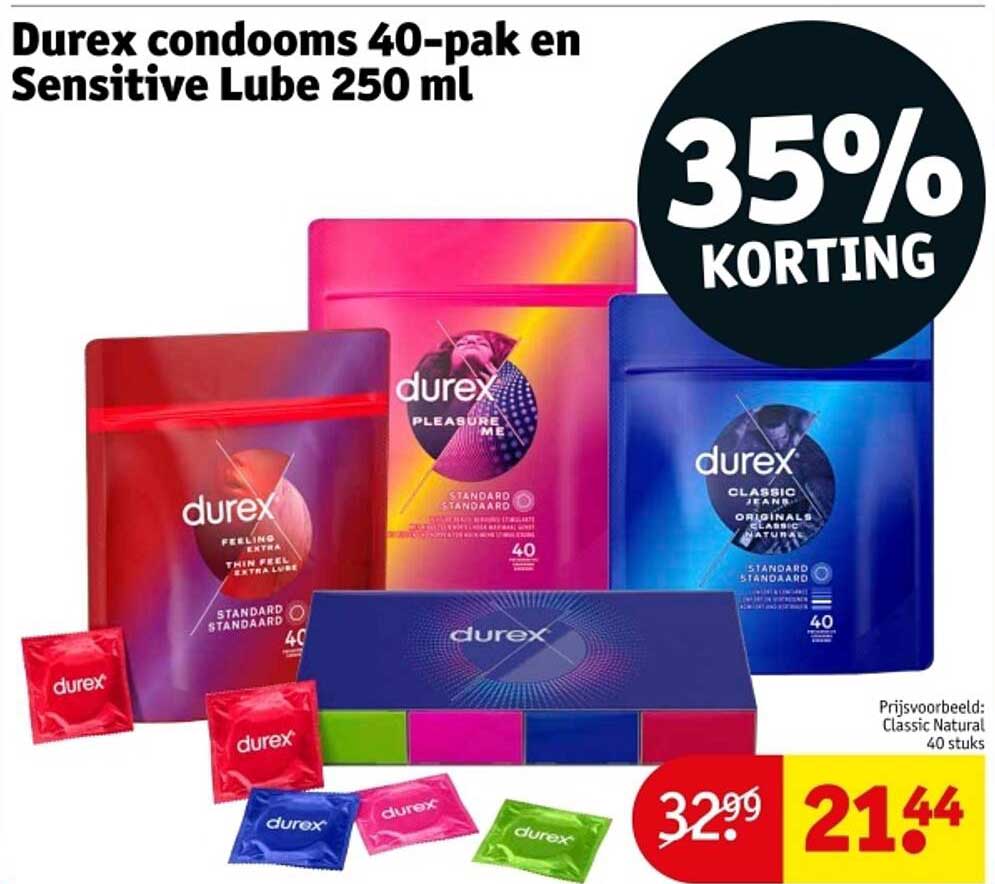 Durex condooms 40-pak en Sensitive Lube 250 ml