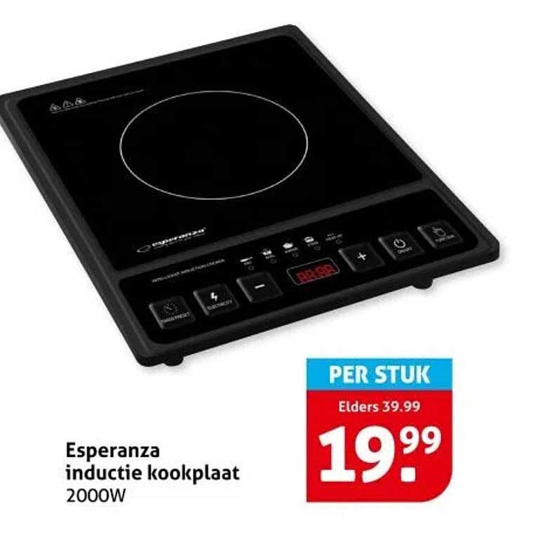 Esperanza inductie kookplaat 2000W