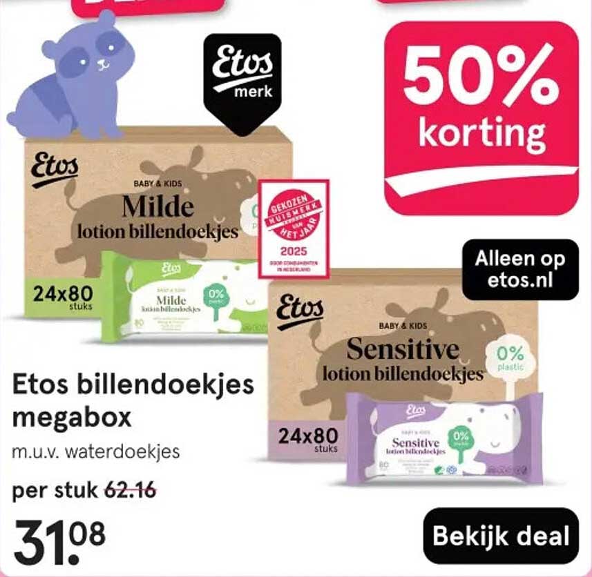 Etos billendoekjes megabox