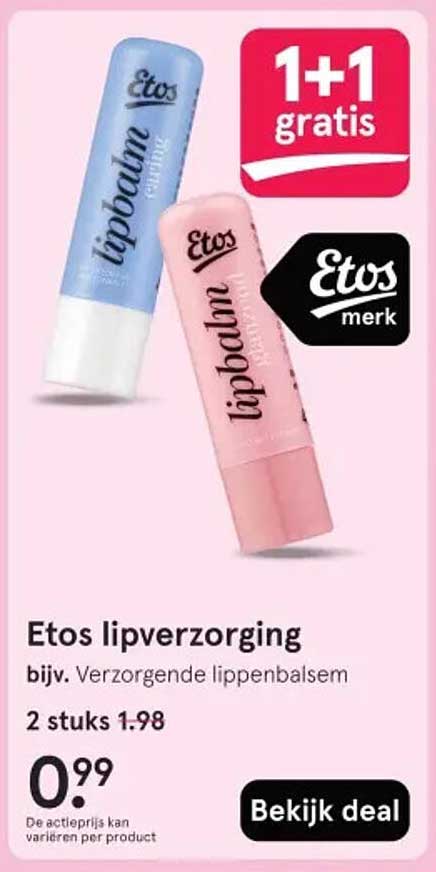 Etos lipverzorging bijv. Verzorgen lippenbalsem