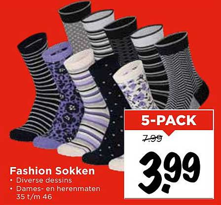 Fashion Sokken 5-PACK