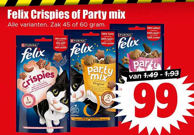 Felix Crispies of Party mix